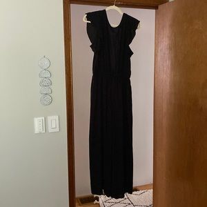 Aritzia Wilfred Black Flowy Jumpsuit